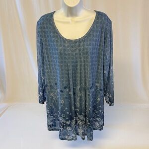 Blue Floral Women's Tunic
